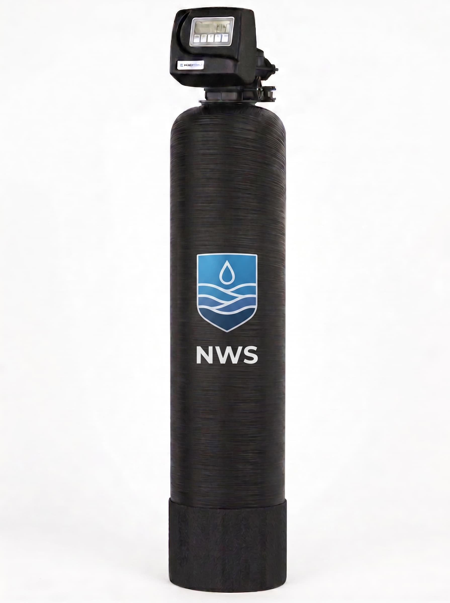 NWS Carbtrex matte black filter tank with KDF-55 and catalytic carbon media layers